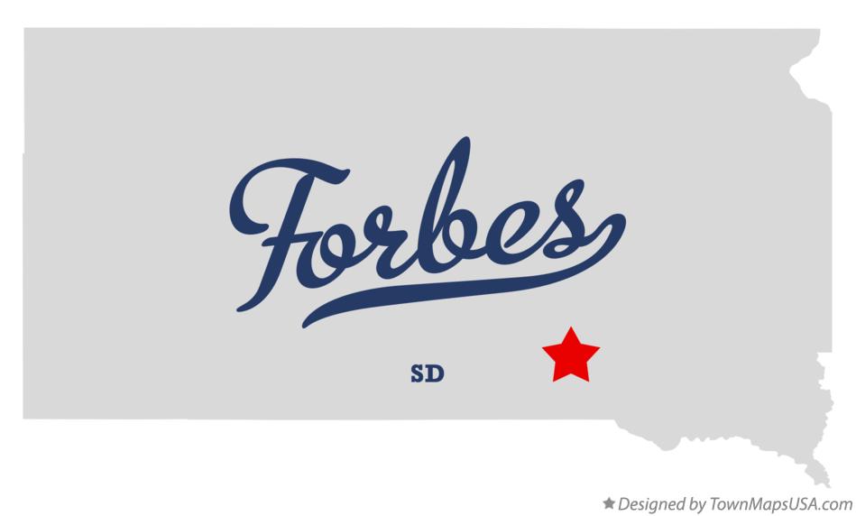 Map of Forbes South Dakota SD