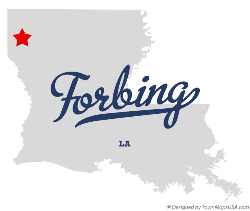 Map of Forbing Louisiana LA