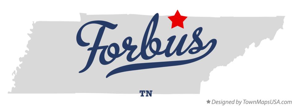 Map of Forbus Tennessee TN