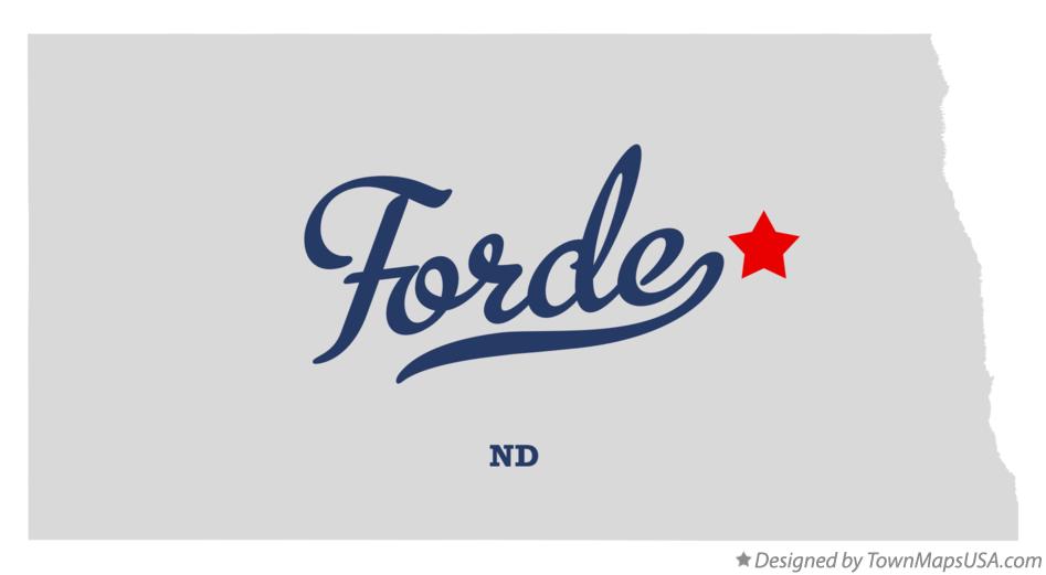 Map of Forde North Dakota ND