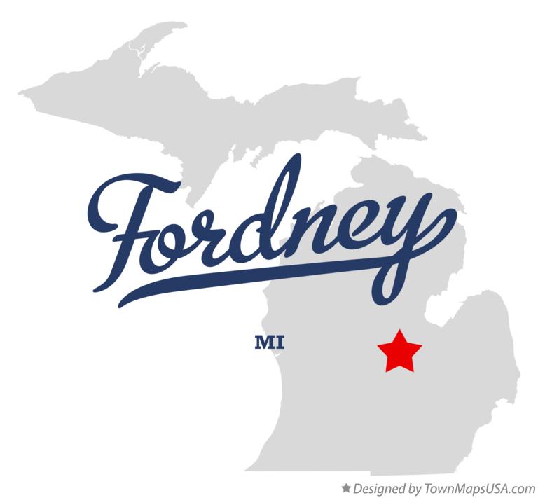 Map of Fordney Michigan MI