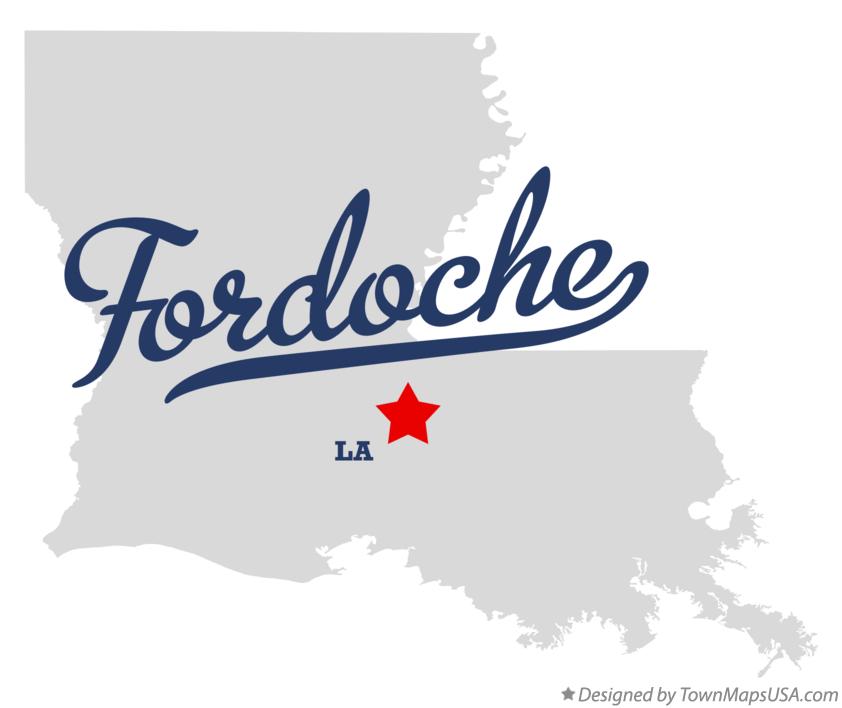 Map of Fordoche Louisiana LA