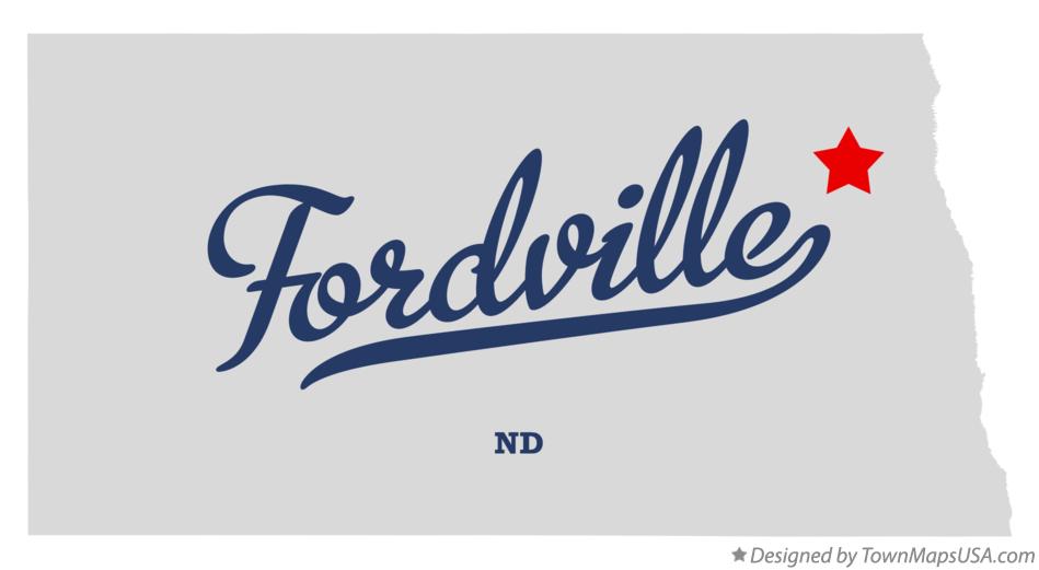 Map of Fordville North Dakota ND