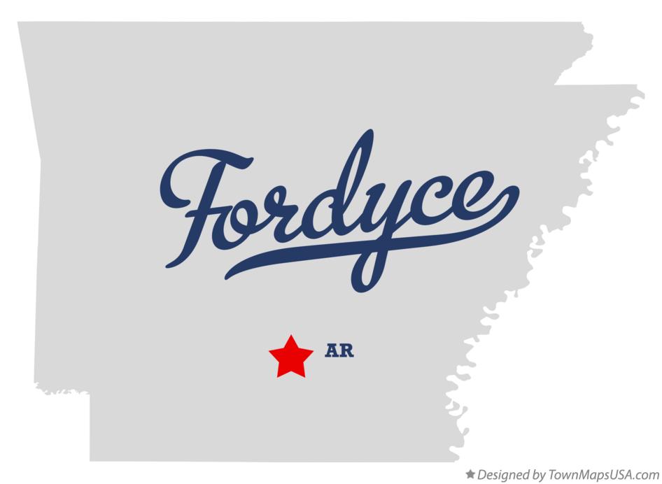 Map of Fordyce Arkansas AR