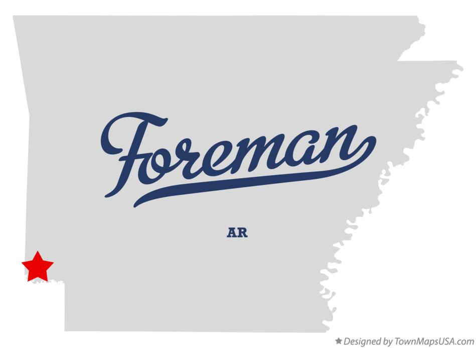 Map of Foreman Arkansas AR
