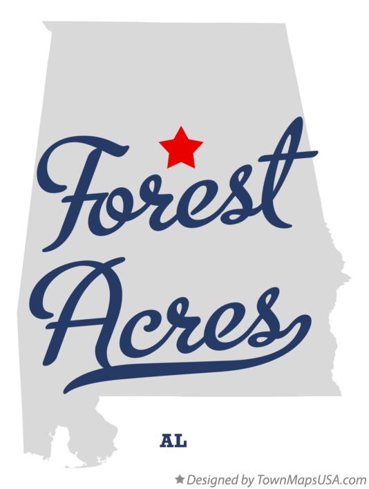 Map of Forest Acres Alabama AL