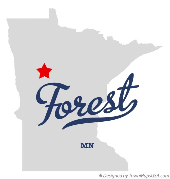 Map of Forest Minnesota MN