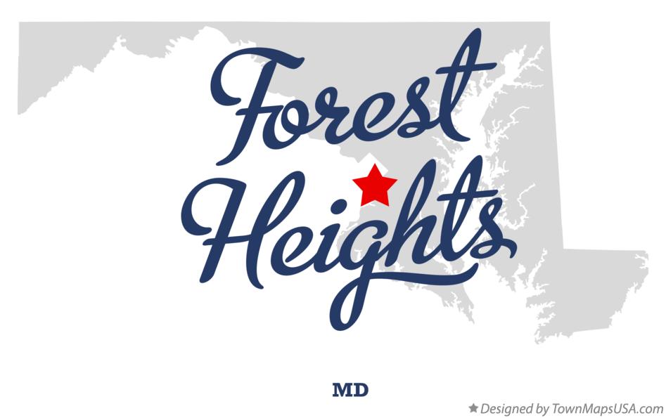 Map of Forest Heights Maryland MD