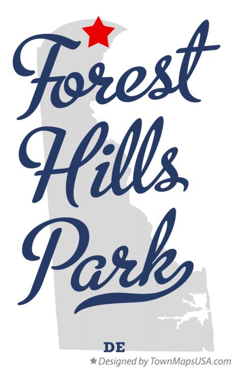 Map of Forest Hills Park Delaware DE
