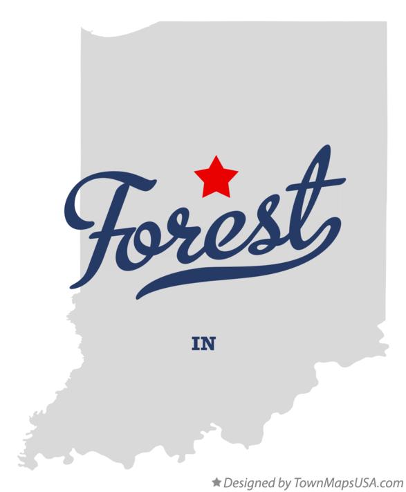 Map of Forest Indiana IN
