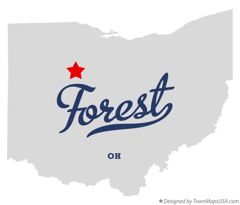 Map of Forest Ohio OH
