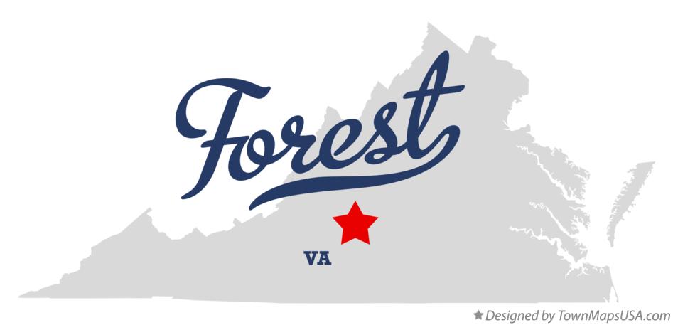 Map of Forest Virginia VA