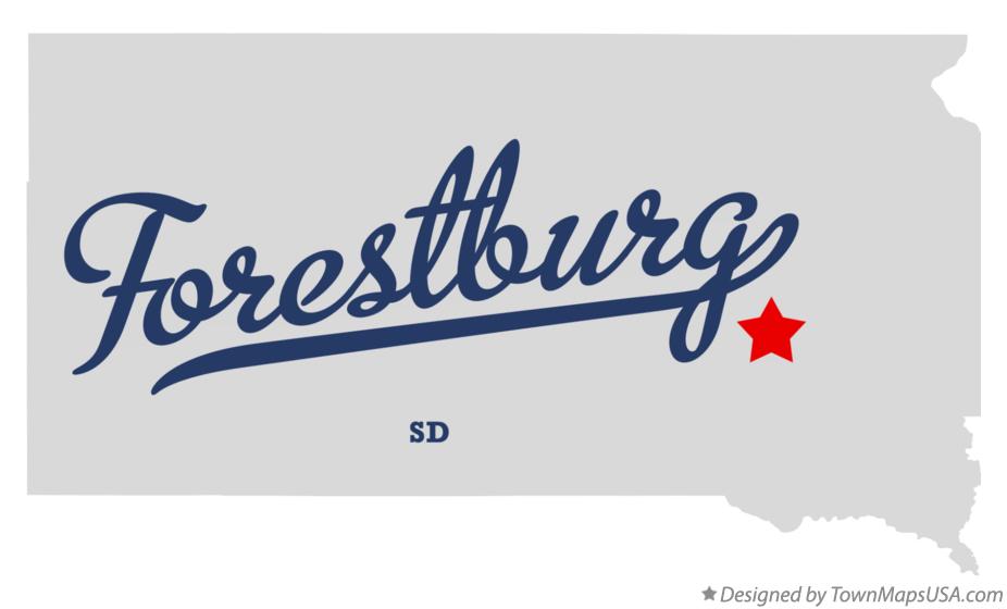 Map of Forestburg South Dakota SD