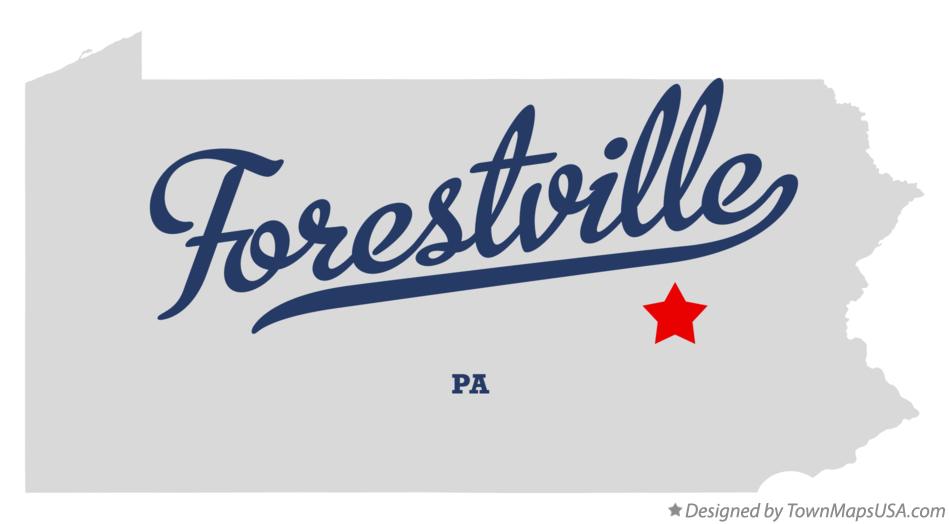 Map of Forestville Pennsylvania PA