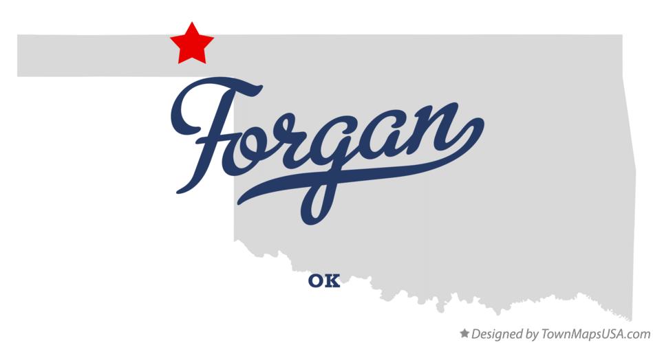 Map of Forgan Oklahoma OK