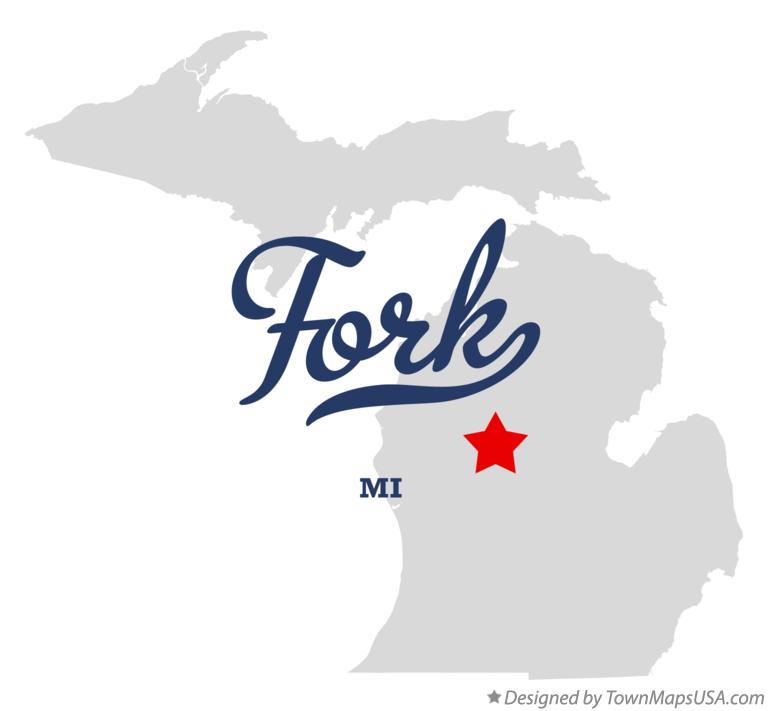Map of Fork Michigan MI