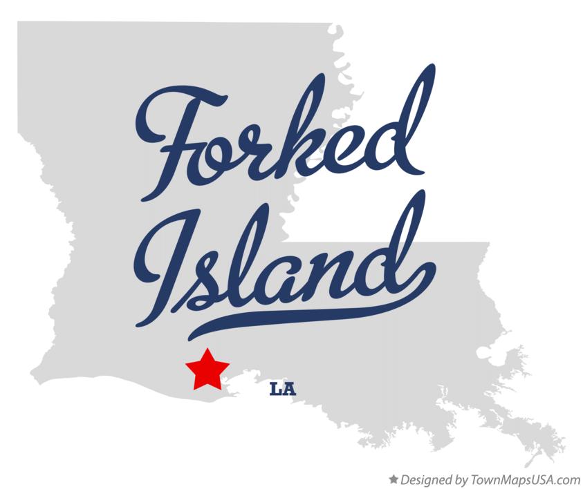 Map of Forked Island Louisiana LA