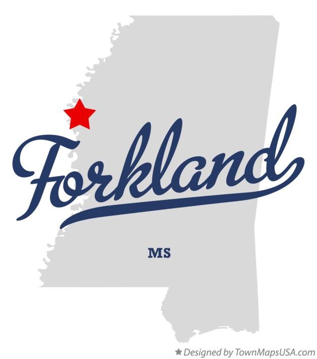Map of Forkland Mississippi MS