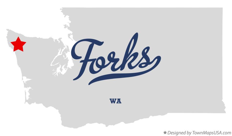 Map of Forks Washington WA