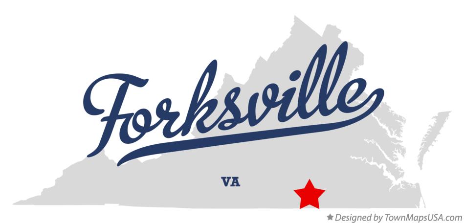 Map of Forksville Virginia VA