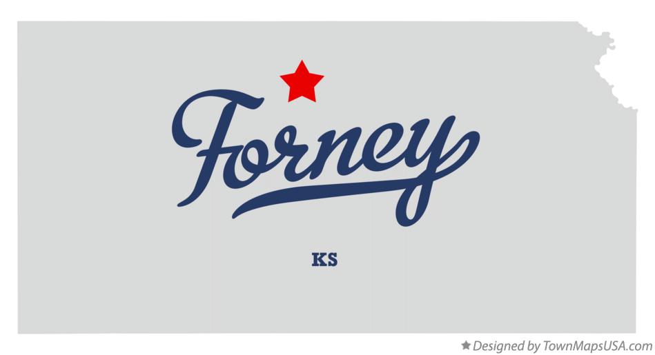 Map of Forney Kansas KS