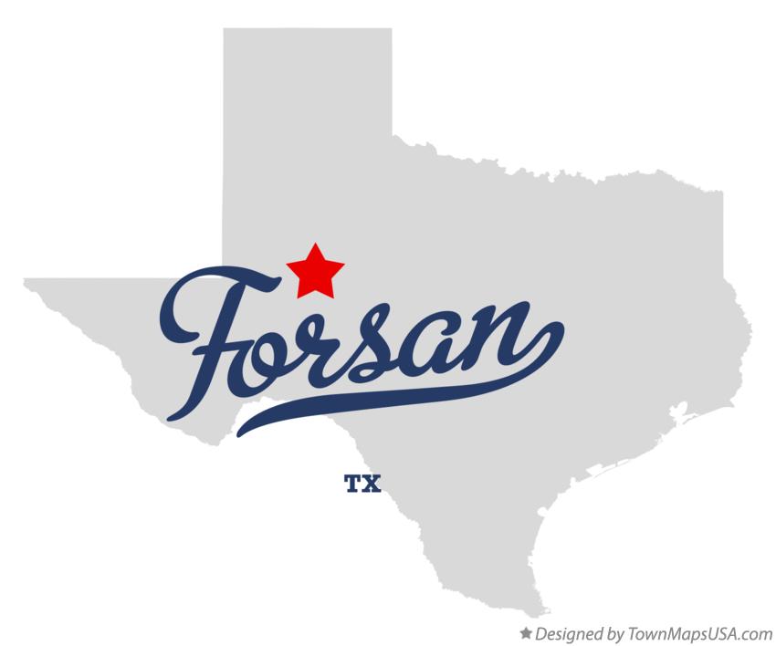 Map of Forsan Texas TX
