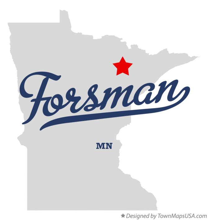 Map of Forsman Minnesota MN