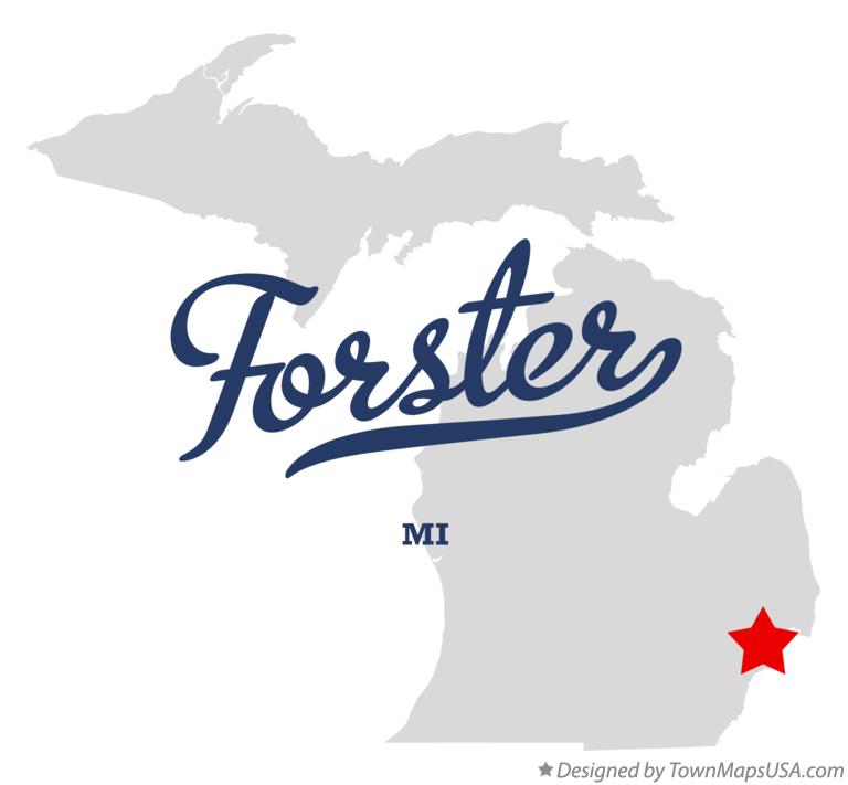 Map of Forster Michigan MI