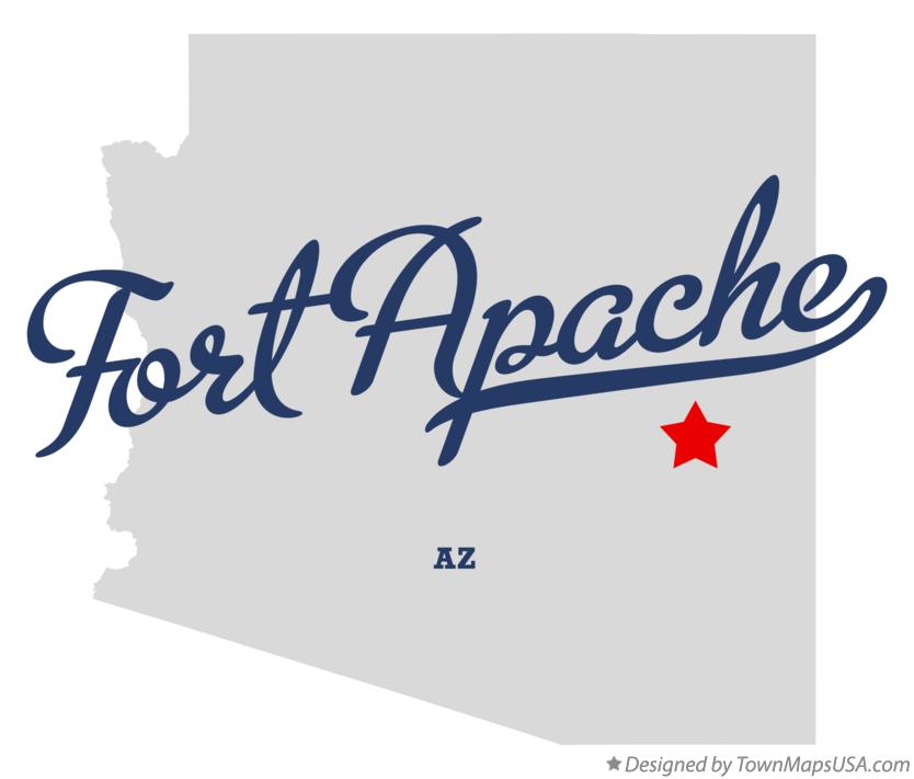 Map of Fort Apache Arizona AZ