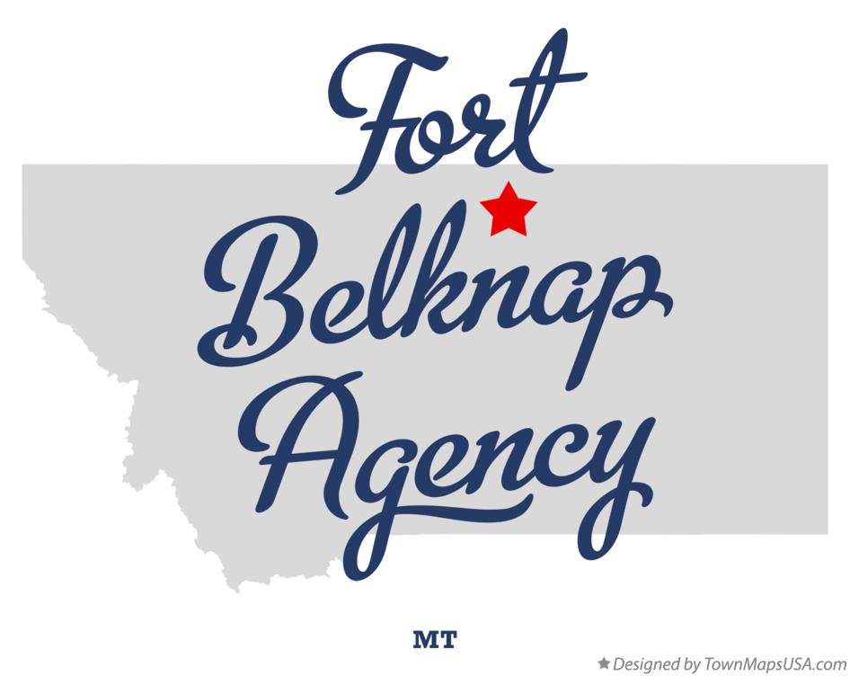 Map of Fort Belknap Agency Montana MT