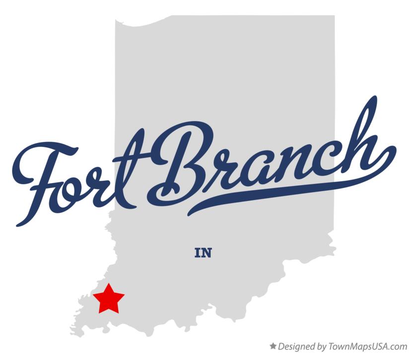 Map of Fort Branch Indiana IN