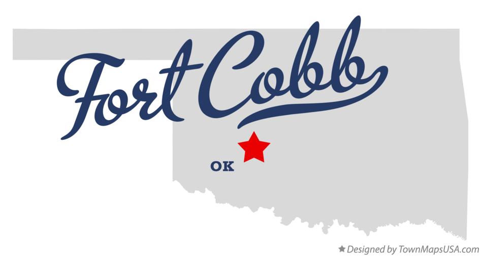 Map of Fort Cobb Oklahoma OK