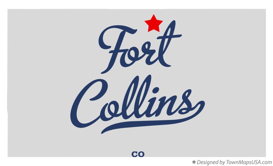 Map of Fort Collins Colorado CO