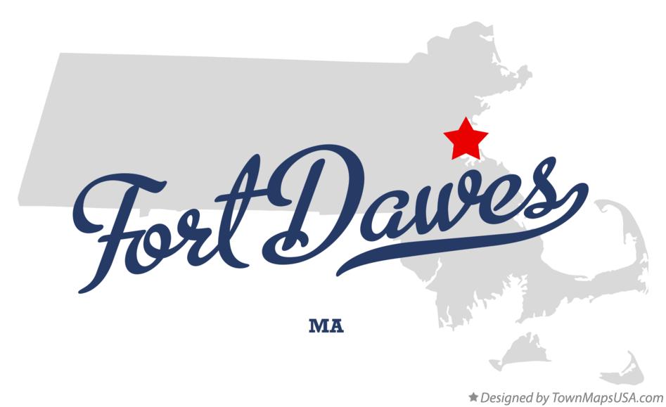Map of Fort Dawes Massachusetts MA