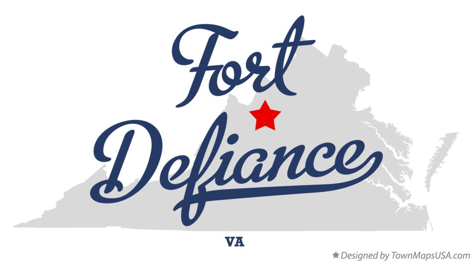 Map of Fort Defiance Virginia VA