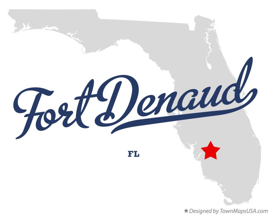 Map of Fort Denaud Florida FL