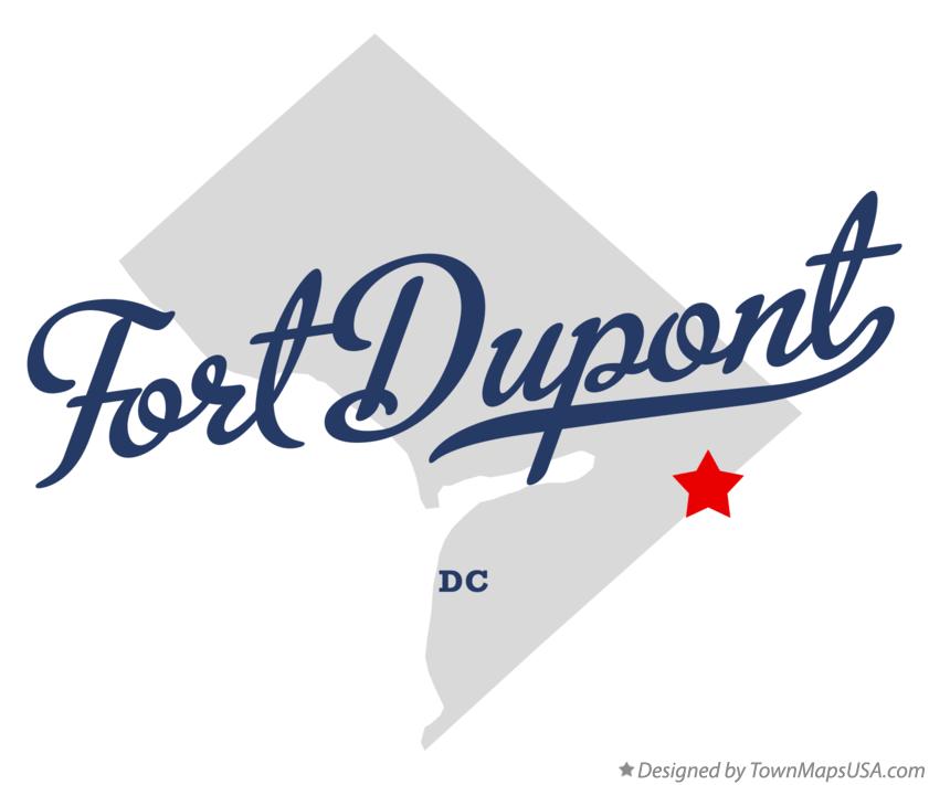 Map of Fort Dupont District Of Columbia DC