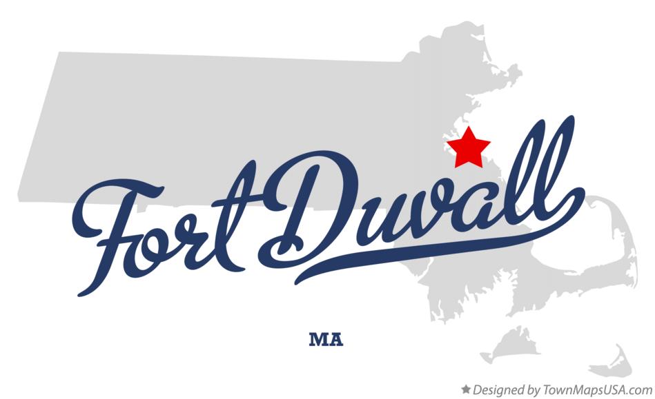 Map of Fort Duvall Massachusetts MA