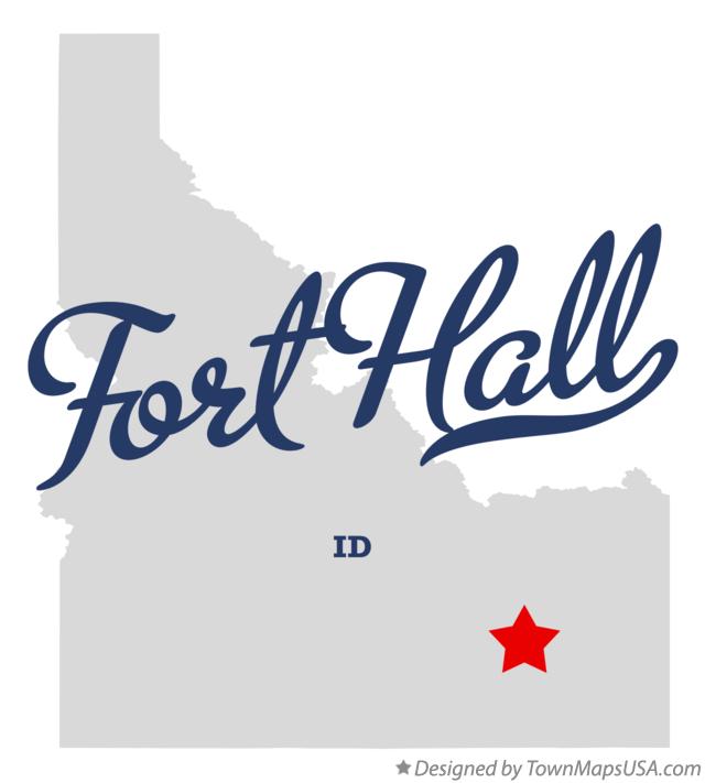Map of Fort Hall Idaho ID