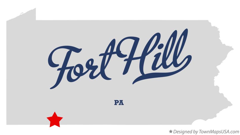 Map of Fort Hill Pennsylvania PA
