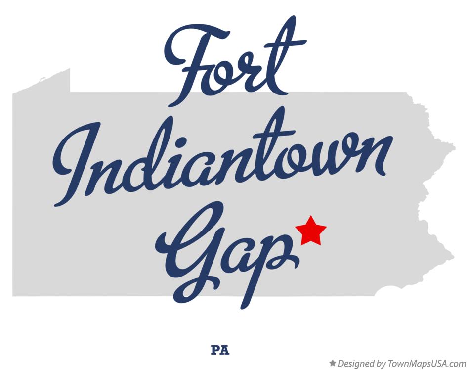 Map of Fort Indiantown Gap Pennsylvania PA