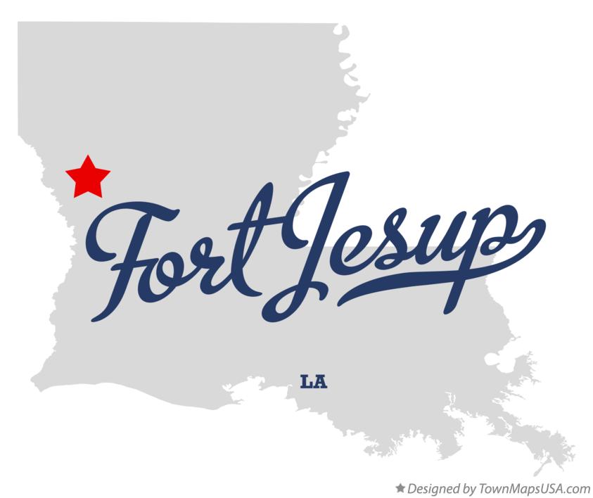 Map of Fort Jesup Louisiana LA