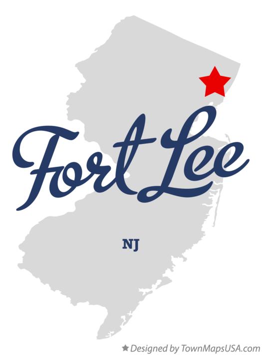 Map of Fort Lee New Jersey NJ