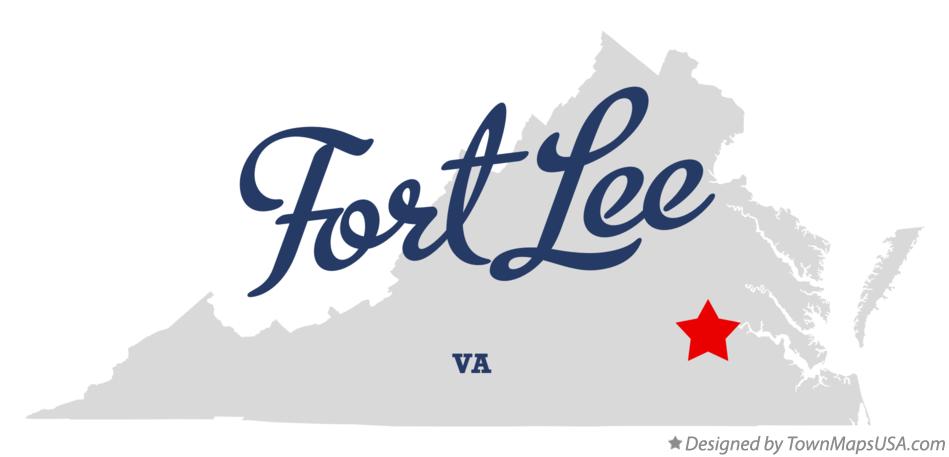 Map of Fort Lee Virginia VA