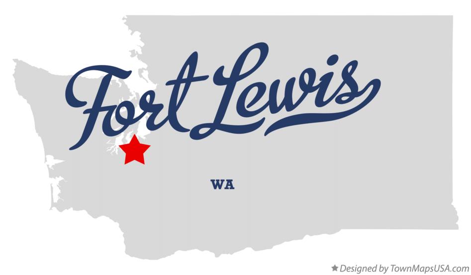 Map of Fort Lewis Washington WA