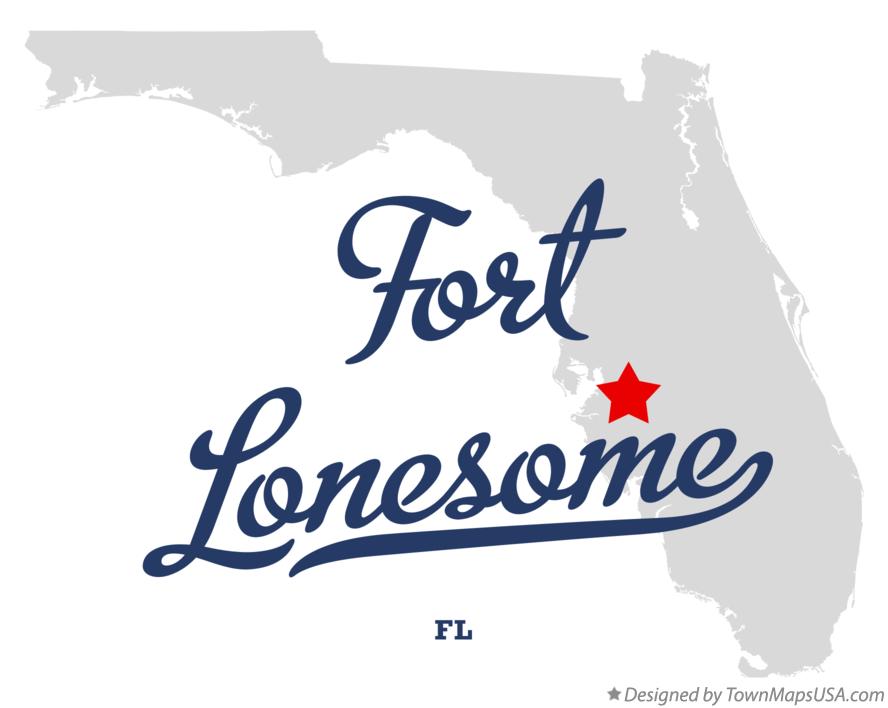Map of Fort Lonesome Florida FL