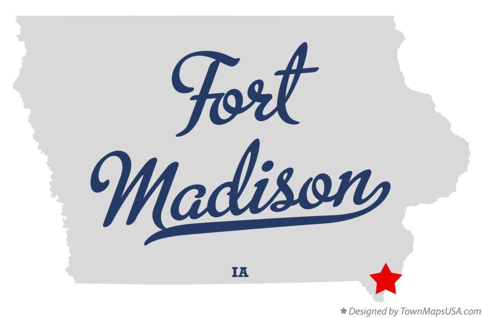 Map of Fort Madison Iowa IA