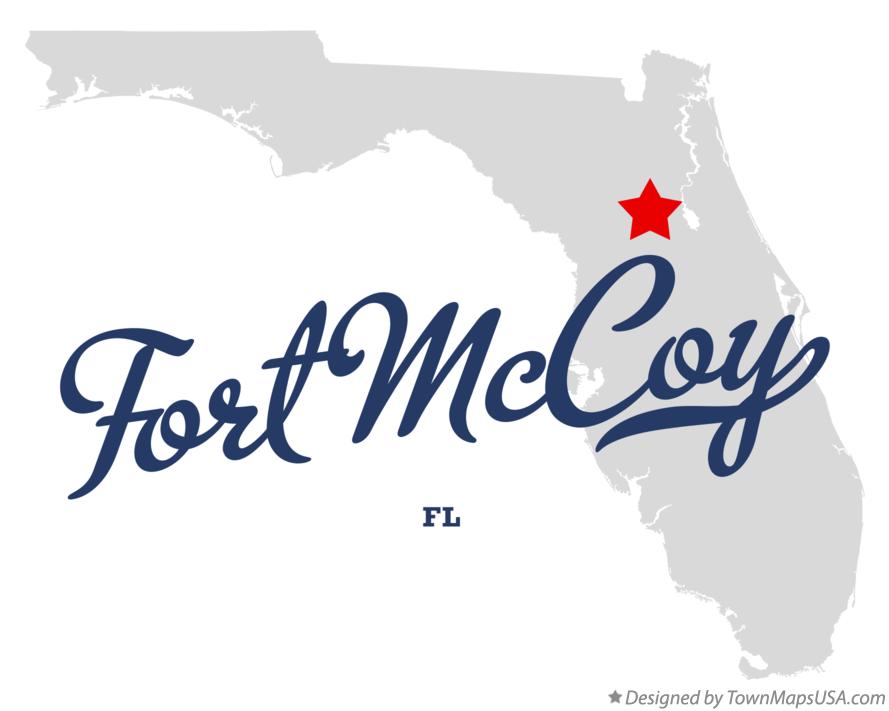 Map of Fort McCoy Florida FL