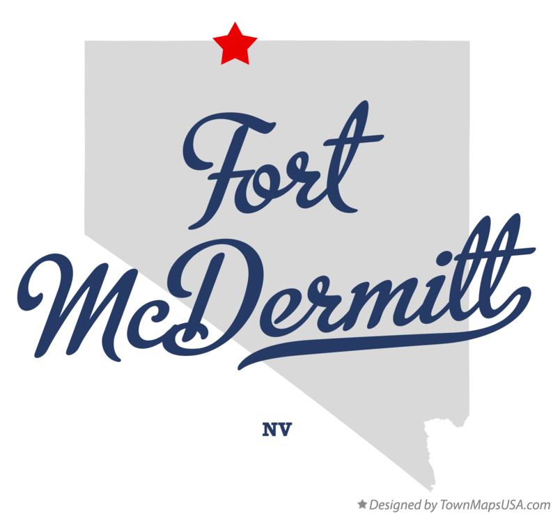 Map of Fort McDermitt Nevada NV