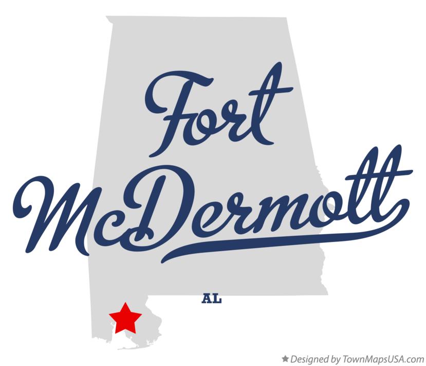 Map of Fort McDermott Alabama AL